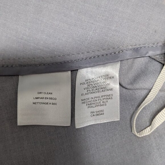 Jones New York Womens Modern Fit Stretch Pants 20W Light Gray Slim Thru Thigh - Picture 3 of 12